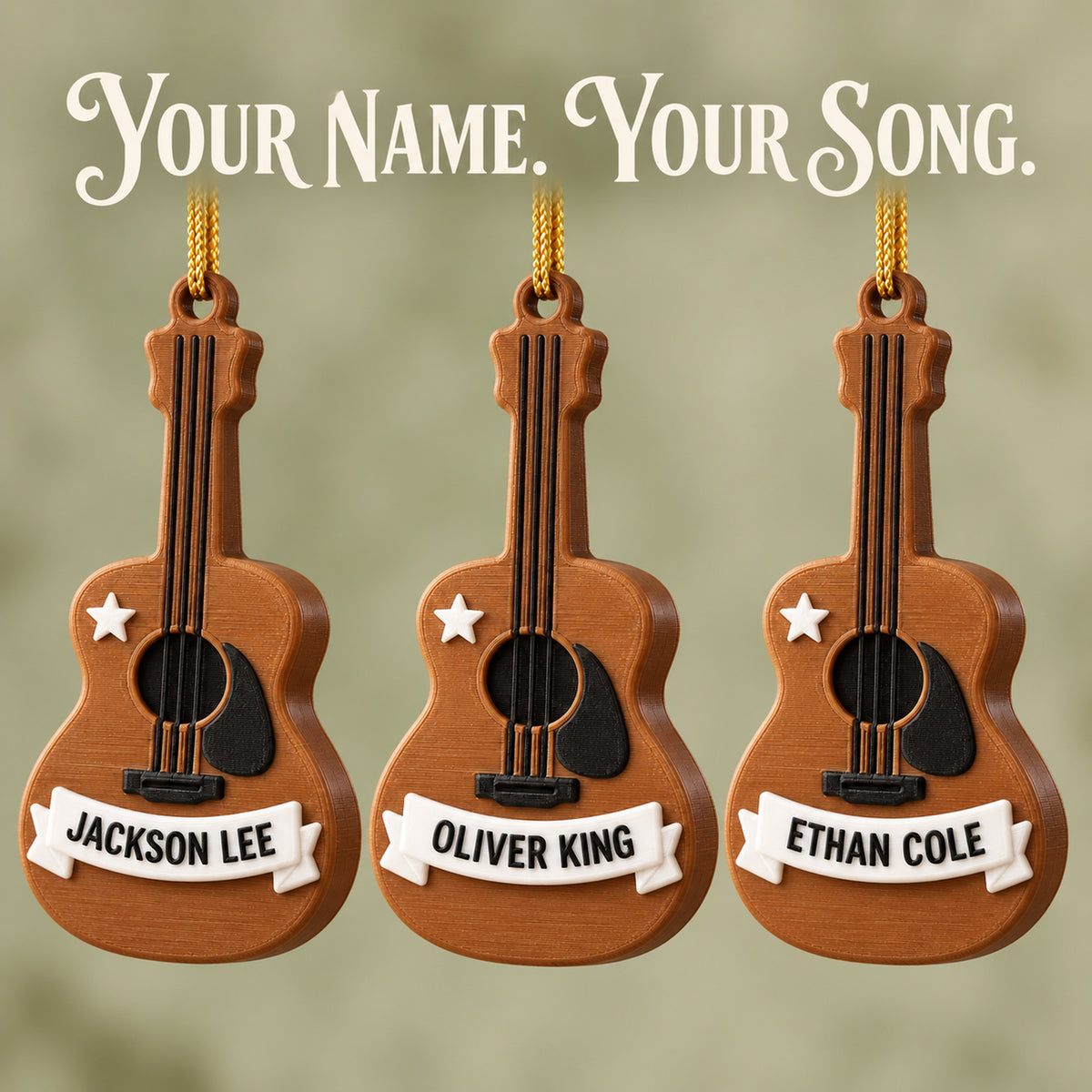 Personalized Guitar 3D Ornament - Custom Christmas Keepsake - image 7