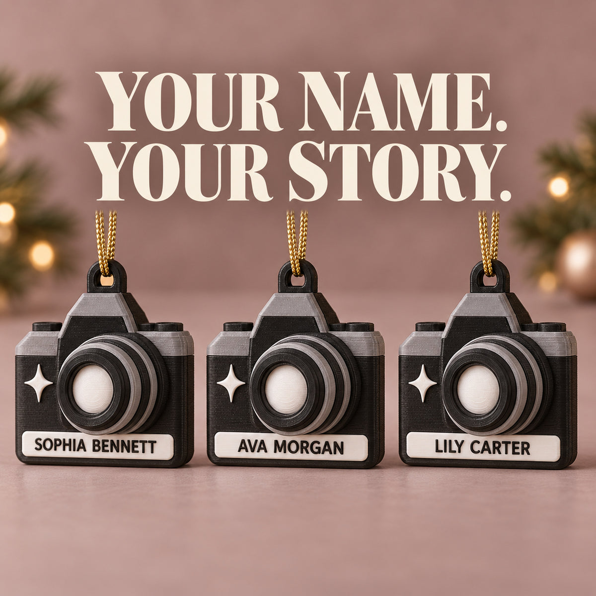 Personalized Camera 3D Ornament - Custom Christmas Keepsake - image 7