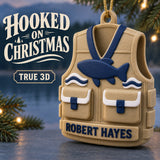 Personalized Fishing Vest 3D Ornament - Custom Christmas Keepsake - image 1