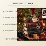 Personalized Book Lover Acrylic Ornament - Custom Photo Keepsake - image 6