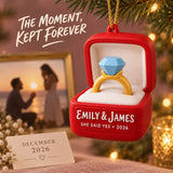 Personalized Engagement Ring Box 3D Ornament - Custom Christmas Keepsake - image 9
