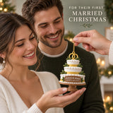 Personalized Wedding Cake 3D Ornament - Custom Christmas Keepsake - image 8