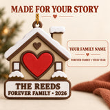 Personalized Adoption House Heart 3D Ornament - Custom Christmas Keepsake - image 7