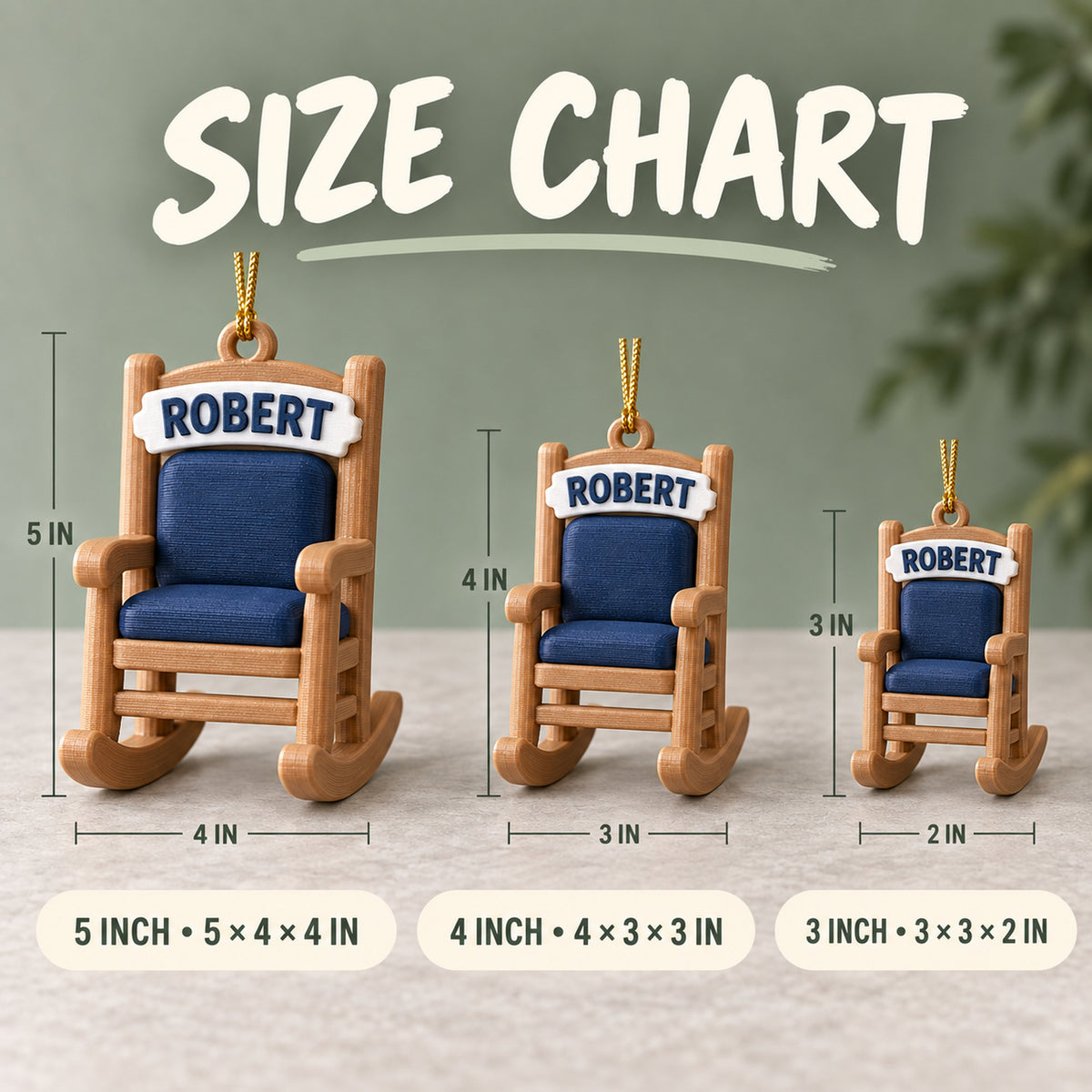 Personalized Retirement Rocking Chair 3D Ornament - Custom Christmas Keepsake - image 5