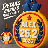 Personalized Marathon Medal 3D Ornament - Custom Christmas Keepsake - image 6
