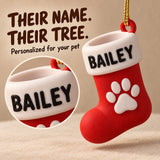 Personalized Dog Christmas Stocking 3D Ornament - Custom Christmas Keepsake - image 6