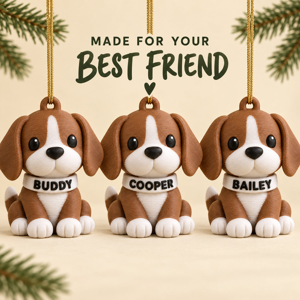 Personalized Chibi Dog 3D Ornament - Custom Christmas Keepsake - image 7