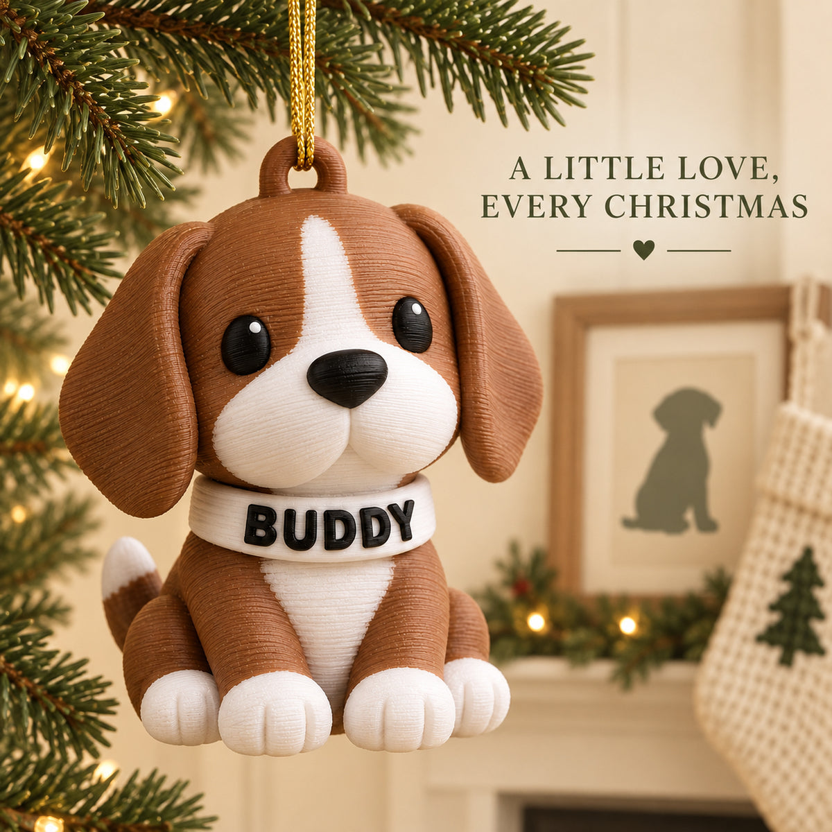 Personalized Chibi Dog 3D Ornament - Custom Christmas Keepsake - image 9