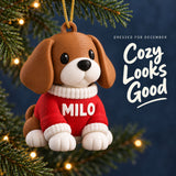 Personalized Dog Sweater 3D Ornament - Custom Christmas Keepsake - image 2