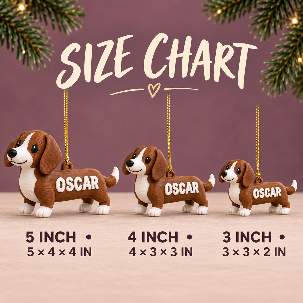 Personalized Dachshund 3D Ornament - Custom Christmas Keepsake - image 5