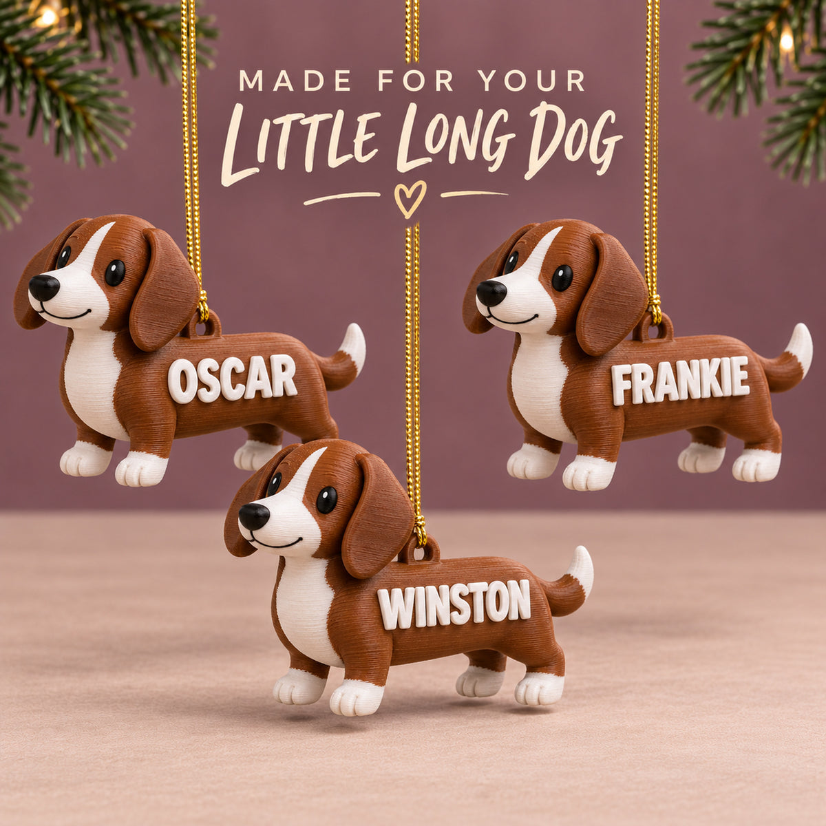 Personalized Dachshund 3D Ornament - Custom Christmas Keepsake - image 7