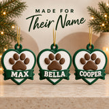 Personalized Memorial Heart Paw 3D Ornament - Custom Christmas Keepsake - image 7