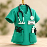 Personalized Doctor Scrubs 3D Ornament - Custom Christmas Keepsake - image 4
