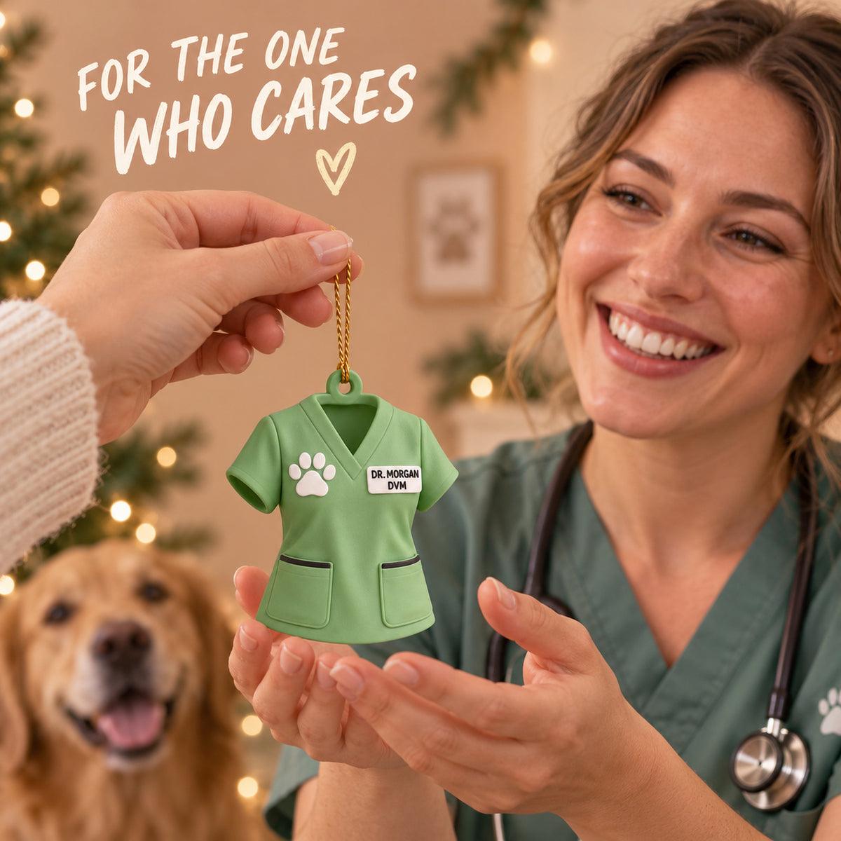 Personalized Veterinarian Scrubs 3D Ornament - Custom Christmas Keepsake - image 8