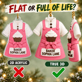 Personalized Baker Apron Cupcake 3D Ornament - Custom Christmas Keepsake - image 3