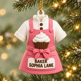 Personalized Baker Apron Cupcake 3D Ornament - Custom Christmas Keepsake - image 7