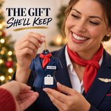 Personalized Flight Attendant Uniform Suitcase 3D Ornament - Custom Christmas Keepsake - image 8