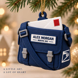 Personalized Mail Carrier Bag Envelope 3D Ornament - Custom Christmas Keepsake - image 2