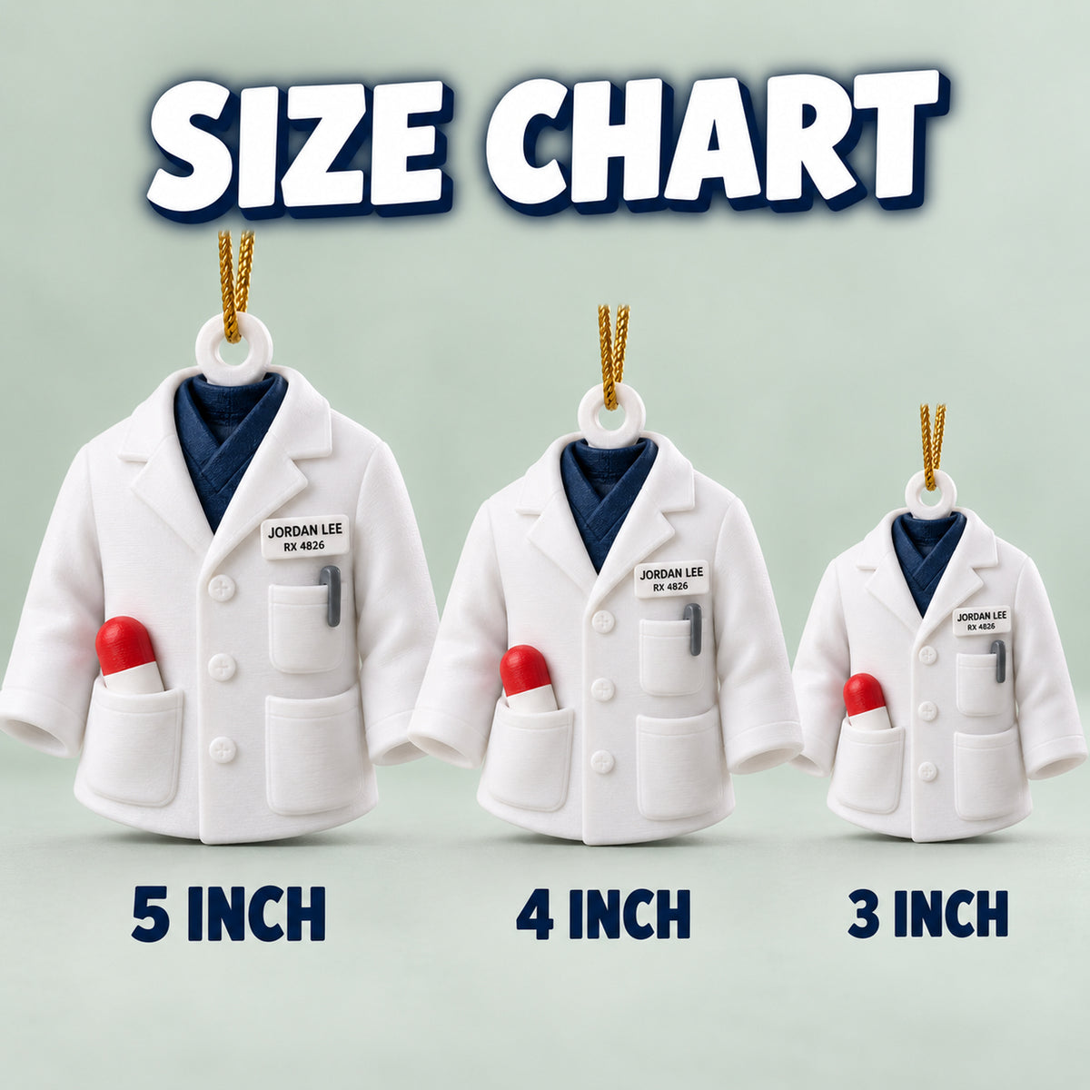 Personalized Pharmacist Coat Pill 3D Ornament - Custom Christmas Keepsake - image 5