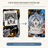 Personalized Snow Globe Dog Photo Acrylic Ornament - Custom Pet Keepsake - image 3