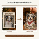 Personalized Western Cowboy Dog Photo Acrylic Ornament - Custom Pet Keepsake - image 3
