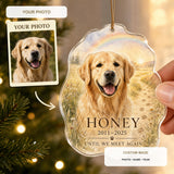 Personalized Across the Meadow Pet Memorial Photo Acrylic Ornament - Custom Pet Keepsake - image 1