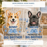 Personalized Big Brother Pregnancy Reveal Dog Photo Acrylic Ornament - Custom Pet Keepsake - image 4
