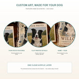 Personalized Vintage Postage Dog Photo Acrylic Ornament - Custom Pet Keepsake - image 5