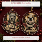 Personalized Vintage Tattoo Dog Photo Acrylic Ornament - Custom Pet Keepsake - image 4