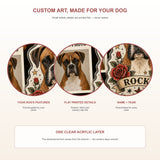 Personalized Vintage Tattoo Dog Photo Acrylic Ornament - Custom Pet Keepsake - image 5