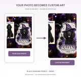 Personalized Witch Hat Dog Photo Acrylic Ornament - Custom Pet Keepsake - image 3