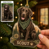 Personalized Adventure Dog Photo Acrylic Ornament - Custom Pet Keepsake - image 1
