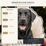 Personalized Angel Wings Pet Memorial Photo Acrylic Ornament - Custom Pet Keepsake - image 9