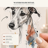 Personalized Minimal Ink Splash Dog Photo Acrylic Ornament - Custom Pet Keepsake - image 5