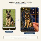 Personalized Moonlit Goodnight Pet Memorial Photo Acrylic Ornament - Custom Pet Keepsake - image 3