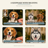 Personalized Peek Over My Name Dog Photo Acrylic Ornament - Custom Pet Keepsake - image 2