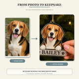 Personalized Peek Over My Name Dog Photo Acrylic Ornament - Custom Pet Keepsake - image 3