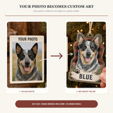 Personalized Rustic Plaid Dog Photo Acrylic Ornament - Custom Pet Keepsake - image 3