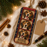 Personalized Vintage Photo Booth Dog Photo Wood Ornament - Custom Pet Keepsake - image 2