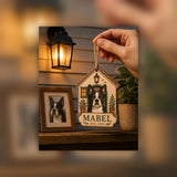 Personalized Porch Light Pet Memorial Photo Wood Ornament - Custom Pet Keepsake - image 4