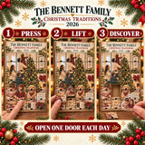Personalized Family Christmas Traditions Advent Calendar with 24 Photo Ornaments