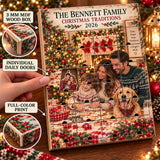 Personalized Family Christmas Traditions Advent Calendar with 24 Photo Ornaments