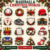 Personalized Baseball Player Advent Calendar with 24 Photo Ornaments