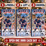 Personalized Ice Hockey Player Advent Calendar with 24 Photo Ornaments