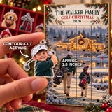 Personalized Golf Family Advent Calendar with 24 Photo Ornaments
