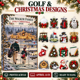 Personalized Golf Family Advent Calendar with 24 Photo Ornaments