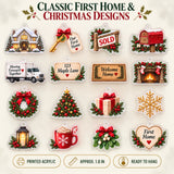 Personalized Christmas In Our First Home Advent Calendar with 24 Photo Ornaments