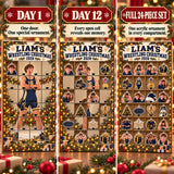 Personalized Wrestling Athlete Advent Calendar with 24 Photo Ornaments