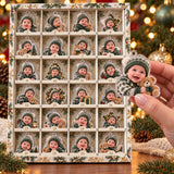 Personalized Baby Birth Stats Advent Calendar with 24 Photo Ornaments