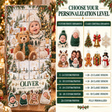Personalized Baby Birth Stats Advent Calendar with 24 Photo Ornaments